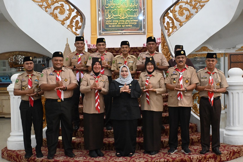 Pramuka Bengkalis Audiensi dengan Bupati, Bahas Pelantikan dan Jambore Nasional 2026