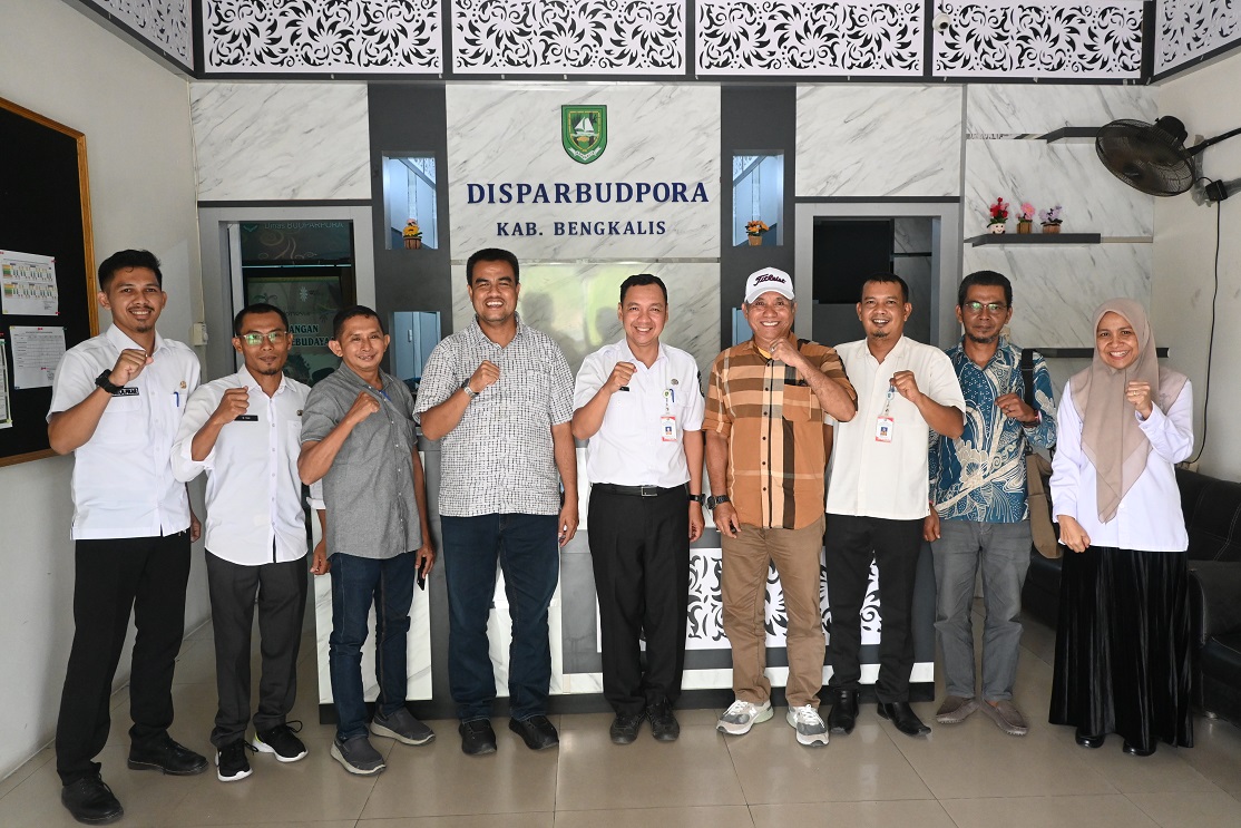 Diskopar Kota Dumai Kunjungi Disparbudpora Bengkalis, Pelajari Penyusunan Desain Olahraga Daerah