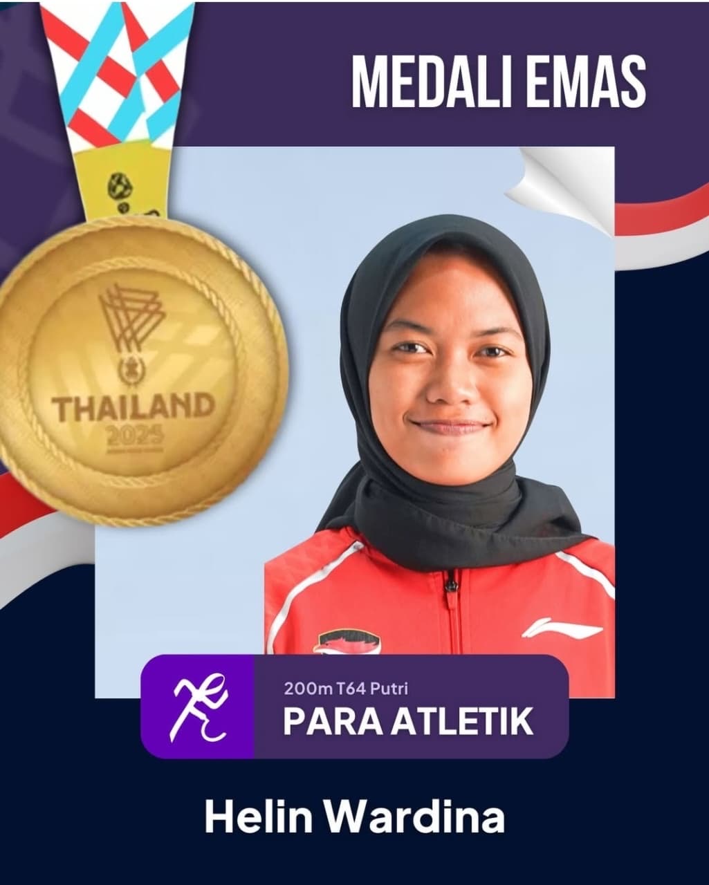 Kadisparbudpora Bengkalis Ucapkan Tahniah atas Prestasi Emas Helin Wardina di ASEAN Para Games 2025